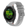 Correa de silicona con puntadas onduladas y puntos para reloj Garmin Forerunner 265S de 18 mm (gris)