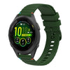 Correa de silicona con puntadas onduladas y puntos para reloj Garmin Forerunner 265S de 18 mm (verde militar)