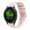 Correa de silicona con puntadas onduladas y puntos para reloj Garmin Forerunner 265S de 18 mm (rosa)