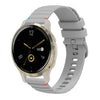 Correa de silicona con puntadas onduladas y puntos para reloj Garmin Venu 2S de 18 mm (gris)