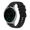Correa de silicona con puntadas onduladas y puntos para reloj Garmin Active S de 18 mm (negra)