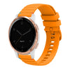 Correa de silicona con puntadas onduladas y puntos para reloj Garmin Vivoactive 4S de 18 mm (amarillo ámbar)