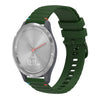 Correa de silicona con puntadas onduladas y puntos para reloj Garmin Vivomove 3S de 18 mm (verde militar)