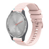 Correa de silicona con puntadas onduladas y puntos para reloj Garmin Vivomove 3S de 18 mm (rosa)