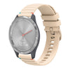Correa de silicona con puntadas onduladas y puntos para reloj Garmin Vivomove 3S de 18 mm (color crema)