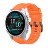 Correa de reloj de silicona de 20 mm con hebilla de acero de color puro para Garmin Fenix 8 AMOLED de 43 mm (naranja)