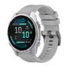Correa de reloj de silicona de 20 mm con hebilla de acero de color puro para Garmin Fenix 8 AMOLED de 43 mm (gris)