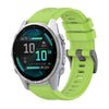 Correa de reloj de silicona de 20 mm con hebilla de acero de color puro para Garmin Fenix 8 AMOLED de 43 mm (lima)