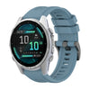 Correa de reloj de silicona de 20 mm con hebilla de acero de color puro para Garmin Fenix 8 AMOLED de 43 mm (cian roca)