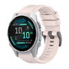 Correa de reloj de silicona de 20 mm con hebilla de acero de color puro para Garmin Fenix 8 AMOLED de 43 mm (rosa)