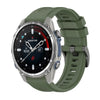 Correa de reloj de silicona de 20 mm con hebilla de acero de color puro para Garmin Descent Mk3 de 43 mm (verde oscuro)