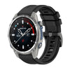 Correa de reloj de silicona de 20 mm con hebilla de acero de color puro para Garmin Descent Mk3 de 43 mm (negra)