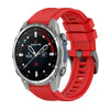 Correa de reloj de silicona de 20 mm con hebilla de acero de color puro para Garmin Descent Mk3 de 43 mm (roja)