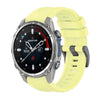 Correa de reloj de silicona de 20 mm con hebilla de acero de color puro para Garmin Descent Mk3 de 43 mm (amarilla)