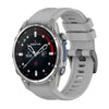 Correa de reloj de silicona de 20 mm con hebilla de acero de color puro para Garmin Descent Mk3 de 43 mm (gris)