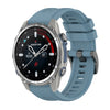 Correa de reloj de silicona de 20 mm con hebilla de acero de color puro para Garmin Descent Mk3 de 43 mm (cian roca)