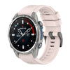 Correa de reloj de silicona de 20 mm con hebilla de acero de color puro para Garmin Descent Mk3 de 43 mm (rosa)