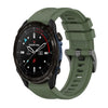 Correa de reloj de silicona de 20 mm con hebilla de acero de color puro para Garmin Descent Mk3i de 43 mm (verde oscuro)