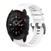 Correa de reloj de silicona de 20 mm con hebilla de acero de color puro para Garmin Descent Mk3i de 43 mm (blanca)