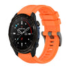 Correa de reloj de silicona de 20 mm con hebilla de acero de color puro para Garmin Descent Mk3i de 43 mm (naranja)