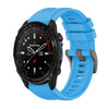 Correa de reloj de silicona de 20 mm con hebilla de acero de color puro para Garmin Descent Mk3i de 43 mm (azul cielo)
