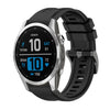 Correa de reloj de silicona de 20 mm con hebilla de acero de color puro para Garmin Fenix 7S Pro de 42 mm (negra)