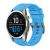 Correa de reloj de silicona de 20 mm con hebilla de acero de color puro para Garmin Fenix 7S Pro de 42 mm (azul cielo)