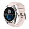 Correa de reloj de silicona de 20 mm con hebilla de acero de color puro para Garmin Fenix 7S Pro de 42 mm (rosa)
