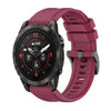 Correa de reloj de silicona de 20 mm con hebilla de acero de color puro para Garmin Epix Pro de 42 mm (rojo vino)