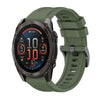 Correa de reloj de silicona de 26 mm con hebilla de acero de color puro para Garmin Fenix 8 AMOLED de 51 mm (verde oscuro)