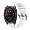 Correa de reloj de silicona de 26 mm con hebilla de acero de color puro para Garmin Fenix 8 AMOLED de 51 mm (blanca)