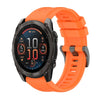 Correa de reloj de silicona de 26 mm con hebilla de acero de color puro para Garmin Fenix 8 AMOLED de 51 mm (naranja)