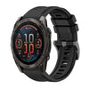 Correa de reloj de silicona de 26 mm con hebilla de acero de color puro para Garmin Fenix 8 AMOLED de 51 mm (negra)