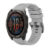 Correa de reloj de silicona de 26 mm con hebilla de acero de color puro para Garmin Fenix 8 AMOLED de 51 mm (gris)