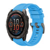 Correa de reloj de silicona de 26 mm con hebilla de acero de color puro para Garmin Fenix 8 AMOLED de 51 mm (azul cielo)