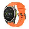 Correa de reloj de silicona de 26 mm con hebilla de acero de color puro para Garmin Fenix 8 MIP de 51 mm (naranja)