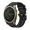 Correa de reloj de silicona de 26 mm con hebilla de acero de color puro para Garmin Fenix 8 MIP de 51 mm (negra)