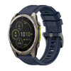 Correa de reloj de silicona de 26 mm con hebilla de acero de color puro para Garmin Fenix 8 MIP de 51 mm (azul medianoche)