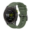 Correa de silicona para reloj Garmin Enduro 3 con hebilla de acero de color puro de 26 mm (verde oscuro)