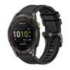 Correa de silicona para reloj Garmin Enduro 3 con hebilla de acero de color puro de 26 mm (negra)
