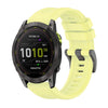 Correa de silicona para reloj Garmin Enduro 3 con hebilla de acero de color puro de 26 mm (amarilla)