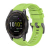 Correa de silicona para reloj Garmin Enduro 3 de 26 mm con hebilla de acero de color puro (lima)