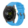 Correa de silicona para reloj Garmin Enduro 3 con hebilla de acero de color puro de 26 mm (azul cielo)