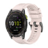 Correa de silicona para reloj Garmin Enduro 3 con hebilla de acero de color puro de 26 mm (rosa)