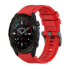 Correa de reloj de silicona de 26 mm con hebilla de acero de color puro para Garmin Descent Mk3i de 51 mm (roja)