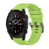 Correa de reloj de silicona de 26 mm con hebilla de acero de color puro para Garmin Descent Mk3i de 51 mm (lima)