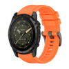 Correa de reloj de silicona de 26 mm con hebilla de acero de color puro AMOLED para Garmin Tactix 7 (naranja)