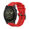 Correa de reloj de silicona de 26 mm con hebilla de acero de color puro AMOLED para Garmin Tactix 7 (roja)