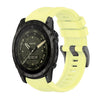 Correa de reloj de silicona de 26 mm con hebilla de acero de color puro AMOLED para Garmin Tactix 7 (amarillo)