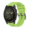 Correa de reloj de silicona de 26 mm con hebilla de acero de color puro AMOLED para Garmin Tactix 7 (lima)